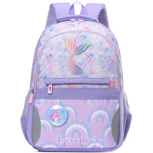 RYWOLT (Purple) Stylish And Cute Mermaid School Backpack For Girls With Arc Shoulder St RYWOLT (Purple) Stylish And Cute Mermaid School Backpack For Girls With Arc Shoulder St