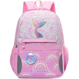 RYWOLT (Pink) Stylish And Cute Mermaid School Backpack For Girls With Arc Shoulder Stra RYWOLT (Pink) Stylish And Cute Mermaid School Backpack For Girls With Arc Shoulder Stra