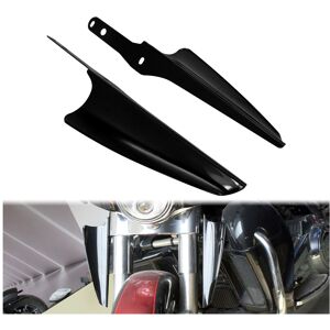 Maxpower (Black Deflector) Motorcycle Chrome Fork-Mount Wind Deflectors For Harley Tourin Maxpower (Black Deflector) Motorcycle Chrome Fork-Mount Wind Deflectors For Harley Tourin