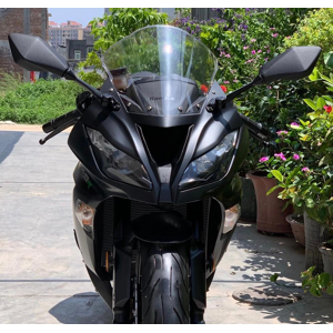 Maxpower (White) For Kawasaki ZX6R 2009-2023 Motorcycle Windshield Wind Screen Black 2018 Maxpower (White) For Kawasaki ZX6R 2009-2023 Motorcycle Windshield Wind Screen Black 2018