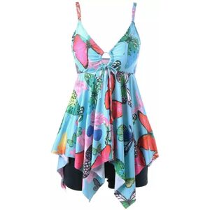 Unbranded (#3 Blue, 2XL = 22) Plus Size Women Padded Tankini Set Swimming Costume Beachwea Unbranded (#3 Blue, 2XL = 22) Plus Size Women Padded Tankini Set Swimming Costume Beachwea