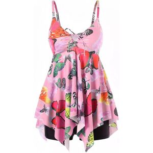 Unbranded (#3 Pink, 5XL = 28) Plus Size Women Padded Tankini Set Swimming Costume Beachwea Unbranded (#3 Pink, 5XL = 28) Plus Size Women Padded Tankini Set Swimming Costume Beachwea