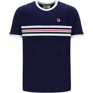 (NAVY/WHITE/RED, MEDIUM) Fila Men's Cotton Crew Neck Classic Ringer T-Shirt (NAVY/WHITE/RED, MEDIUM) Fila Men's Cotton Crew Neck Classic Ringer T-Shirt