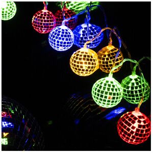 Fizz Creations Disco Ball String Lights 10 Multicolour LED Mini Mirror Balls Party Disco Lights Fizz Creations Disco Ball String Lights 10 Multicolour LED Mini Mirror Balls Party Disco Lights