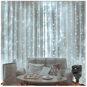 CORST Backdrop Curtain Lights Mains Powered 2M x 2M 204LED Window Curtain Fairy Lights CORST Backdrop Curtain Lights Mains Powered 2M x 2M 204LED Window Curtain Fairy Lights