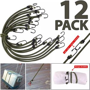True Face 12Pcs Heavy Duty Bungee Cord Luggage Strap Elastic Stretch Rope Hooks True Face 12Pcs Heavy Duty Bungee Cord Luggage Strap Elastic Stretch Rope Hooks