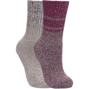(3/6 UK, Grape Wine/Oatmeal) Trespass Womens/Ladies Hadley Hiking Boot Socks (2 (3/6 UK, Grape Wine/Oatmeal) Trespass Womens/Ladies Hadley Hiking Boot Socks (2