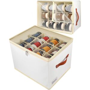 Patinao 2 Pack Shoe Storage Box Organiser for Closet - 24 Cell Space Saver Shoes Patinao 2 Pack Shoe Storage Box Organiser for Closet - 24 Cell Space Saver Shoes