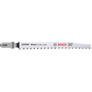 Bosch 25x Expert ?Wood 2-Side Clean? T 308 B Jigsaw Blade (for Plywood, Solid wo Bosch 25x Expert ?Wood 2-Side Clean? T 308 B Jigsaw Blade (for Plywood, Solid wo