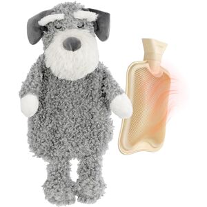 GEEZY Hot Water Bottle With Removable Cover Dog Plush Faux Fur Soft Polyester 1L GEEZY Hot Water Bottle With Removable Cover Dog Plush Faux Fur Soft Polyester 1L