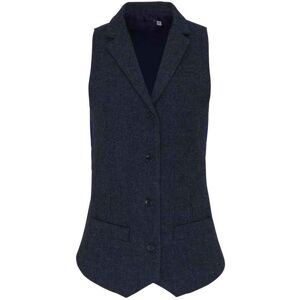 (18 UK, Navy) Premier Womens/Ladies Herringbone Waistcoat (18 UK, Navy) Premier Womens/Ladies Herringbone Waistcoat