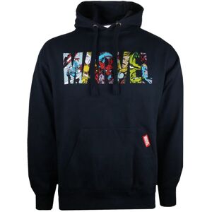 (M, Navy) Marvel Mens Characters Logo Hoodie (M, Navy) Marvel Mens Characters Logo Hoodie
