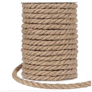 Tenn Well 10mm Jute Rope, 50 Feet Thick and Strong Natural Jute Twine for Gardening, Bundl Tenn Well 10mm Jute Rope, 50 Feet Thick and Strong Natural Jute Twine for Gardening, Bundl
