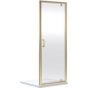 Balterley Ruwa 6mm Toughened Safety Glass Reversible Pivot Shower Door - 1900 x 900mm - Br Balterley Ruwa 6mm Toughened Safety Glass Reversible Pivot Shower Door - 1900 x 900mm - Br