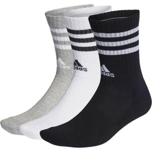 (4.5 UK-5.5 UK, White/Grey/Black) Adidas Unisex Adult Crew Socks (Pack of 3) (4.5 UK-5.5 UK, White/Grey/Black) Adidas Unisex Adult Crew Socks (Pack of 3)