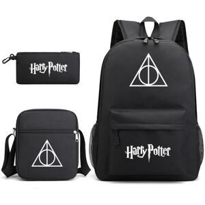 Unbranded (Black 3) Harry Potter 3-Piece Backpack Set for Students Large Capacity Outdoor Unbranded (Black 3) Harry Potter 3-Piece Backpack Set for Students Large Capacity Outdoor