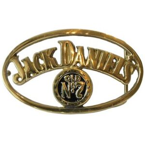 Jack Daniels Brass Cut Out Buckle With Belt Jack Daniels Brass Cut Out Buckle With Belt
