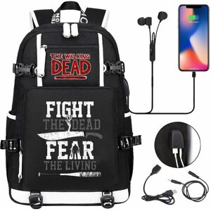 MAYJAM The Walking Dead USB Backpack Teens Kids Travel Shoulder Bags Student School Bag MAYJAM The Walking Dead USB Backpack Teens Kids Travel Shoulder Bags Student School Bag