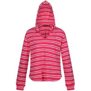 (12 UK, Hot Pink/White) Regatta Womens/Ladies Minerve Stripe V Neck Hoodie (12 UK, Hot Pink/White) Regatta Womens/Ladies Minerve Stripe V Neck Hoodie