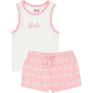 (12 UK, Pink/White) Barbie Womens/Ladies Short Pyjama Set (12 UK, Pink/White) Barbie Womens/Ladies Short Pyjama Set