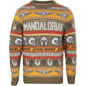 (L, Multicoloured) Star Wars Mandalorian Unisex Adult Repeat Print Knitted Jumpe (L, Multicoloured) Star Wars Mandalorian Unisex Adult Repeat Print Knitted Jumpe