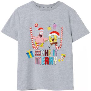 (9-10 Years, Grey Marl) SpongeBob SquarePants Boys Make It Merry Christmas T-Shi (9-10 Years, Grey Marl) SpongeBob SquarePants Boys Make It Merry Christmas T-Shi