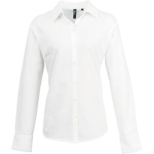 Premier Womens/Ladies Signature Pearlised Oxford Long-Sleeved Shirt Premier Womens/Ladies Signature Pearlised Oxford Long-Sleeved Shirt