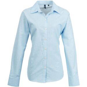 Premier Womens/Ladies Signature Pearlised Oxford Long-Sleeved Shirt Premier Womens/Ladies Signature Pearlised Oxford Long-Sleeved Shirt
