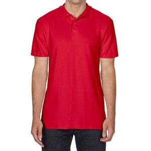 (S, Red) Gildan Mens SoftStyle Double Pique Polo Shirt (S, Red) Gildan Mens SoftStyle Double Pique Polo Shirt