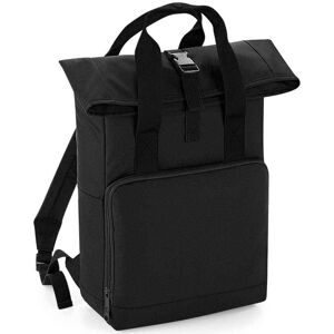 Bagbase Unisex Black Roll Top Twin Handle Backpack - Backpack Bagbase Unisex Black Roll Top Twin Handle Backpack - Backpack