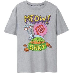 (XL, Grey) SpongeBob SquarePants Mens Meow Gary Marl T-Shirt (XL, Grey) SpongeBob SquarePants Mens Meow Gary Marl T-Shirt
