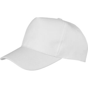 Result Headwear Boston 5 Panel Polycotton Baseball Cap - White Result Headwear Boston 5 Panel Polycotton Baseball Cap - White