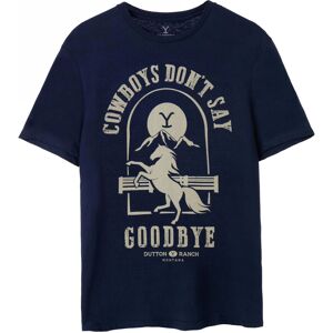 (L, Navy) Yellowstone Mens Cowboys Don't Say Goodbye T-Shirt (L, Navy) Yellowstone Mens Cowboys Don't Say Goodbye T-Shirt