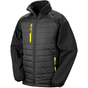 (XXL, Black/Yellow) Result Unisex Adult Compass Softshell Padded Jacket (XXL, Black/Yellow) Result Unisex Adult Compass Softshell Padded Jacket