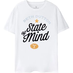 (M, White) Yellowstone Womens/Ladies Beth Dutton State Of Mind T-Shirt (M, White) Yellowstone Womens/Ladies Beth Dutton State Of Mind T-Shirt