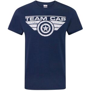 Marvel Official Mens Captain America Civil War Team Cap Distressed T-Shirt Marvel Official Mens Captain America Civil War Team Cap Distressed T-Shirt