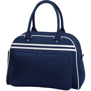 (One Size, French Navy/White) Bagbase Retro Bowling Bag (One Size, French Navy/White) Bagbase Retro Bowling Bag