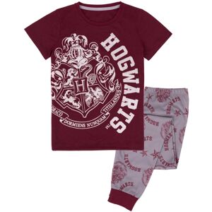 (9-10 Years, Red/Grey) Harry Potter Girls Crest Glitter Pyjama Set (9-10 Years, Red/Grey) Harry Potter Girls Crest Glitter Pyjama Set