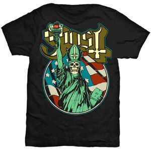 (M, Black) Ghost Unisex Adult Statue of Liberty T-Shirt (M, Black) Ghost Unisex Adult Statue of Liberty T-Shirt