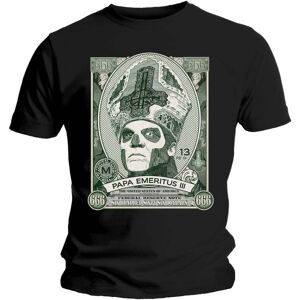 (M, Black) Ghost Unisex Adult Papa Cash T-Shirt (M, Black) Ghost Unisex Adult Papa Cash T-Shirt