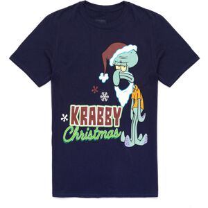 (XL, Navy) SpongeBob SquarePants Mens Squidward Christmas T-Shirt (XL, Navy) SpongeBob SquarePants Mens Squidward Christmas T-Shirt