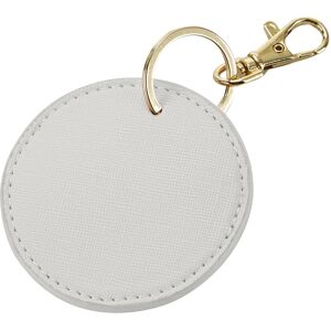 (One Size, Soft Grey) Bagbase Boutique Circular Leather-Look PU Keyclip (One Size, Soft Grey) Bagbase Boutique Circular Leather-Look PU Keyclip