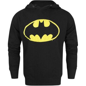 Batman Official Mens Speckle Distressed Logo Hoodie Batman Official Mens Speckle Distressed Logo Hoodie