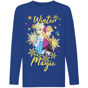 Disney (7-8 Years, Blue) Frozen Girls Winter Magic Anna And Elsa Glitter Long-Sleeved T Disney (7-8 Years, Blue) Frozen Girls Winter Magic Anna And Elsa Glitter Long-Sleeved T