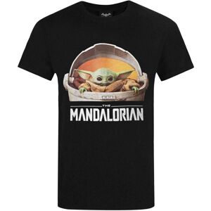 (M, Black) Star Wars: The Mandalorian Mens Baby Yoda T-Shirt (M, Black) Star Wars: The Mandalorian Mens Baby Yoda T-Shirt