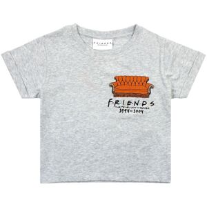 (9-10 Years, Grey Marl) Friends Girls Central Perk Sofa Crop T-Shirt (9-10 Years, Grey Marl) Friends Girls Central Perk Sofa Crop T-Shirt