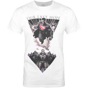(S, White/Black) Superman Mens Our Last Hope T-Shirt (S, White/Black) Superman Mens Our Last Hope T-Shirt
