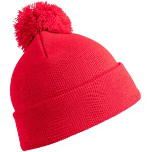 (One Size, Red) Result Winter Essentials Mens Pom Pom Beanie (One Size, Red) Result Winter Essentials Mens Pom Pom Beanie