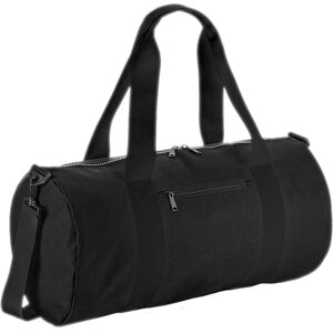 (One Size, Black/Black) Bagbase Original Barrel Bag (One Size, Black/Black) Bagbase Original Barrel Bag