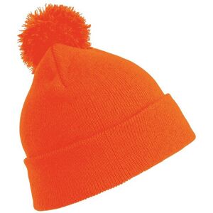 (One Size, Flo Orange) Result Winter Essentials Junior Pom Pom Beanie (One Size, Flo Orange) Result Winter Essentials Junior Pom Pom Beanie